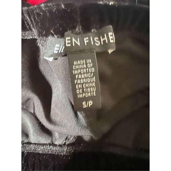 Eileen Fisher Black Velvet Leggings Perfect Fall Wardrobe Essential! High Waist - Picture 7 of 8